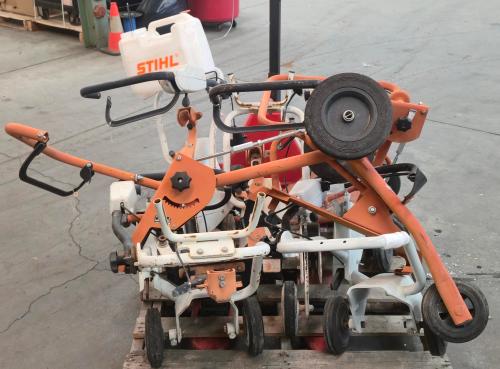 Lot of (4) Assorted Concrete/Cut-Off Saw Carts- - Image 1