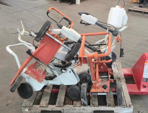 Lot of (4) Assorted Concrete/Cut-Off Saw Carts- - Image 2