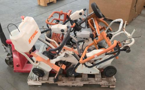 Lot of (4) Assorted Concrete/Cut-Off Saw Carts- - Image 3