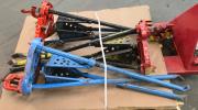 Lot of 3 RIDGID/REED tri-stands/pipe vises-
