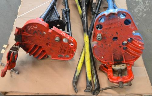 Lot of 3 RIDGID/REED tri-stands/pipe vises- - Image 3