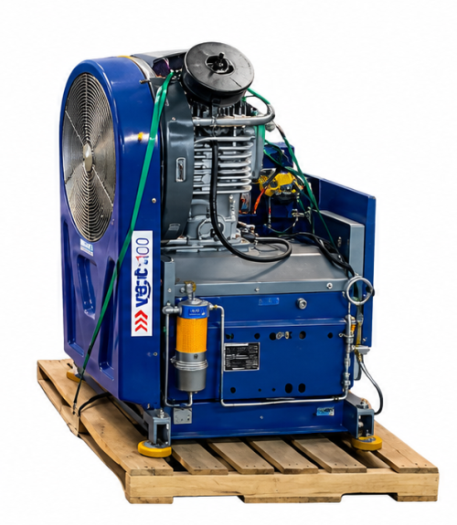 Bauer Verticus High-Pressure Breathing Air Compressor- 8989Hrs- Professionally Serviced by OTC Industrial Technologies. C- - Image 1