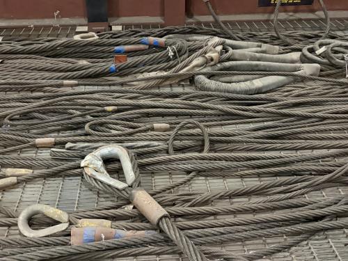 Lot of Steel Wire Rope Rigging - Image 1