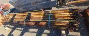 Large lot of steel drilling rods used in underground utility, directional boring-