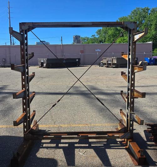 Heavy-Duty Double-Sided Cantilever Storage Rack &ndash; 80"W x 40"D x 84"H- - Image 1