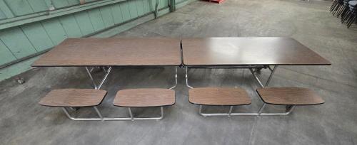 Folding Cafeteria Table- 8 seats- 193" x 58.5". - Image 2