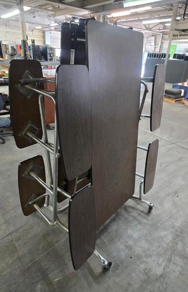 Folding Cafeteria Table- 8 seats- 193" x 58.5". - Image 4
