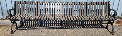 8' 5" Heavy-Duty Ornamental Cast Iron & Steel Outdoor Park Bench- - Image 3