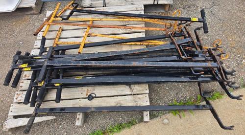 Lot of Utility Manhole Cover Lifting Tools and Lid Hooks- - Image 1