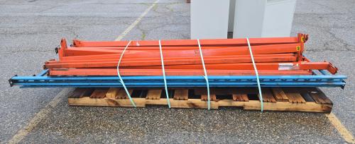 Lot of Used Teardrop Pallet Rack &ndash; Approx. 10' Uprights & 8' Beams &ndash; No Hardware  - Image 1