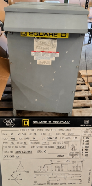 Lot of 2 Square D Dry-Type Transformers- - Image 2