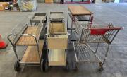 Mixed Lot of Utility Carts, Wire Basket Carts-