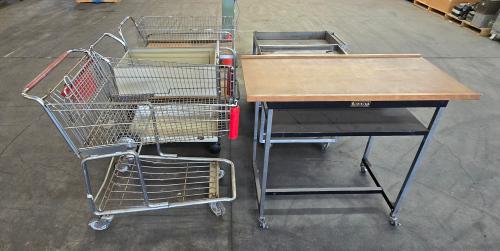 Mixed Lot of Utility Carts, Wire Basket Carts- - Image 3