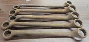Lot of five (5) heavy-duty forged offset box-end wrenches by Williams. 