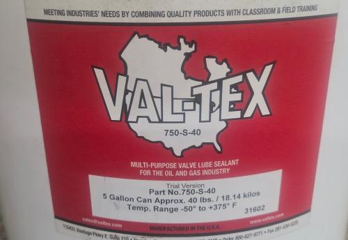 Lot of VAL-TEX 750-S-40 and 80-S-40 Multi-Purpose Valve Lube Sealant -5-Gallon Buckets &ndash;  - Image 3