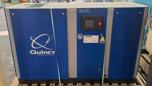 Quincy QSI-90 Rotary Screw Air Compressor Package w/ Horizontal Air Receiver Tank &ndash; 460V 3PH &ndash;  - Image 3