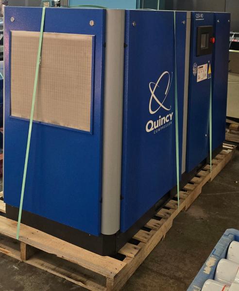 Quincy QSI-90 Rotary Screw Air Compressor Package w/ Horizontal Air Receiver Tank &ndash; 460V 3PH &ndash;  - Image 4