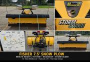 Fisher 7.5-foot Snow Plow equipped with the Minute Mount 2 attachment system. 