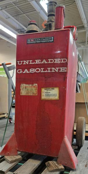 Western Manufacturing Handy Hoist Gas Caddy Fuel Transfer Cart on Wheels- 30 Gal- - Image 1