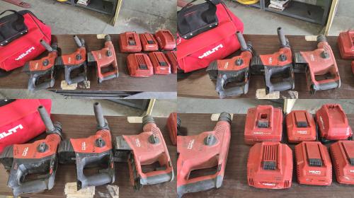 Lot of (3) Hilti TE 30-A36 Cordless Rotary Hammers including non-compatible Hilti Chargers & Hilti Tool Bag - Image 1