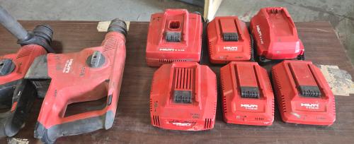Lot of (3) Hilti TE 30-A36 Cordless Rotary Hammers including non-compatible Hilti Chargers & Hilti Tool Bag - Image 3