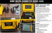 AEMC Instruments Model 6240 Micro-Ohmmeter w/ Test Leads & Hard Case-