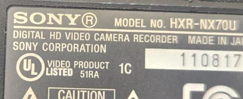 Sony HXR-NX70U NXCAM Professional HD Camcorder w/ XLR Microphone & AC Adapter- - Image 4