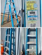 Werner Electro-Master Model 6006, 6-ft fiberglass stepladder, Type I, 250-lb duty rating.