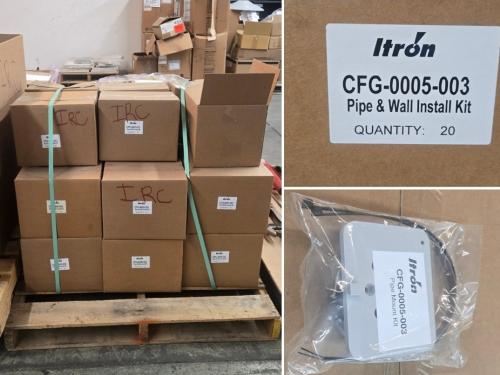 Lot of 600 Itron CFG-0005-003 Pipe & Wall Install Kits &ndash; 30 Cases &ndash; New/Unused- - Image 1