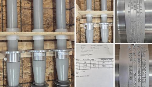 Lot of 3 Electro Composites SDC 46kV 400/1200A 250kV BIL Transformer Bushings  - Image 1