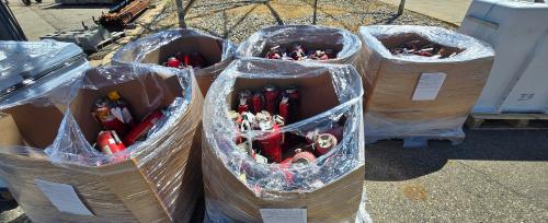 5 Gaylords of Used Fire Extinguishers. NOT MEANT FOR REUSE. - Image 1
