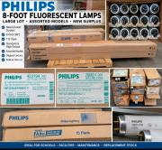 Lot of Assorted Philips 8-Foot Fluorescent Lamps &ndash; New Surplus 