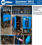 Miller Syncrowave 350 LX CC-AC/DC TIG/Stick Welder with TIGRunner Cart 