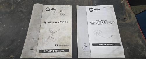 Miller Syncrowave 350 LX CC-AC/DC TIG/Stick Welder with TIGRunner Cart  - Image 4
