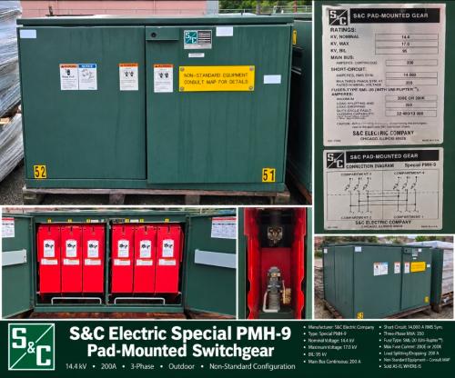 S&C Electric PMH-9 Pad-Mounted Switchgear &ndash; 14.4kV &ndash; 200A &ndash; 3-Phase &ndash; 2020. - Image 1