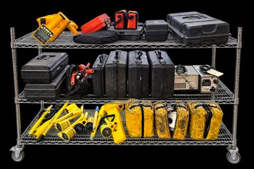 Large mixed lot of professional electrical utility testing, voltage detection, cable locating, and measuring equipment.  - Image 1
