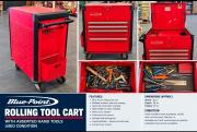 Blue-Point Rolling Tool Cart with Assorted Hand Tools 