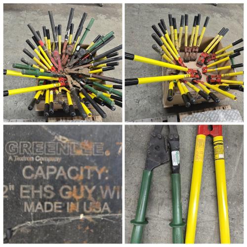Large Lot of Greenlee & Hastings Cable/Bolt Cutters &ndash; Approx. 30+ Pieces  - Image 1