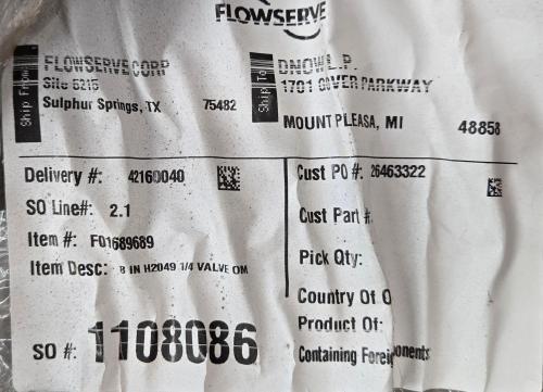 Lot of 2 Flowserve Nordstrom 8" Manual Geared Valves &ndash; Class 300 - Image 8