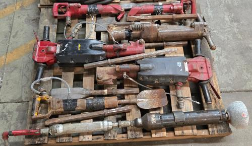 Assorted Pneumatic Construction / Demolition Tools & Air Hoses  - Image 3