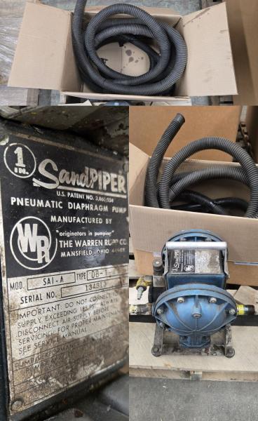 Sandpiper SA1-A Pneumatic Diaphragm Pump with Hoses - Image 1