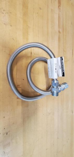 Stainless Steel Flex Gas Line. 48" . - Image 1