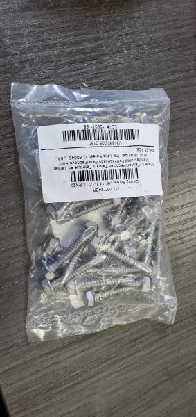 Bag of 25ct 1/4" X 1-1/2" Self-Tapping Screw- 3/8th Hex Head. - Image 1