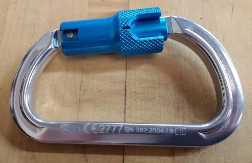 Yoke N-2852G , Twist Lock Aluminum Carabiner. (3600 LBS gate strength). - Image 1