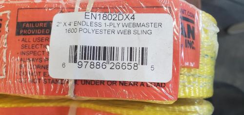 LiftAll 2"x4' Endless 1-Ply Webmaster 1600 Polyester WebSling. - Image 2