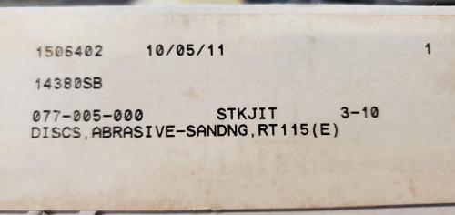 1 Box of Norton 691-482 Abrasive Sanding Disks- RT115. 25 Disks Per Box. - Image 2