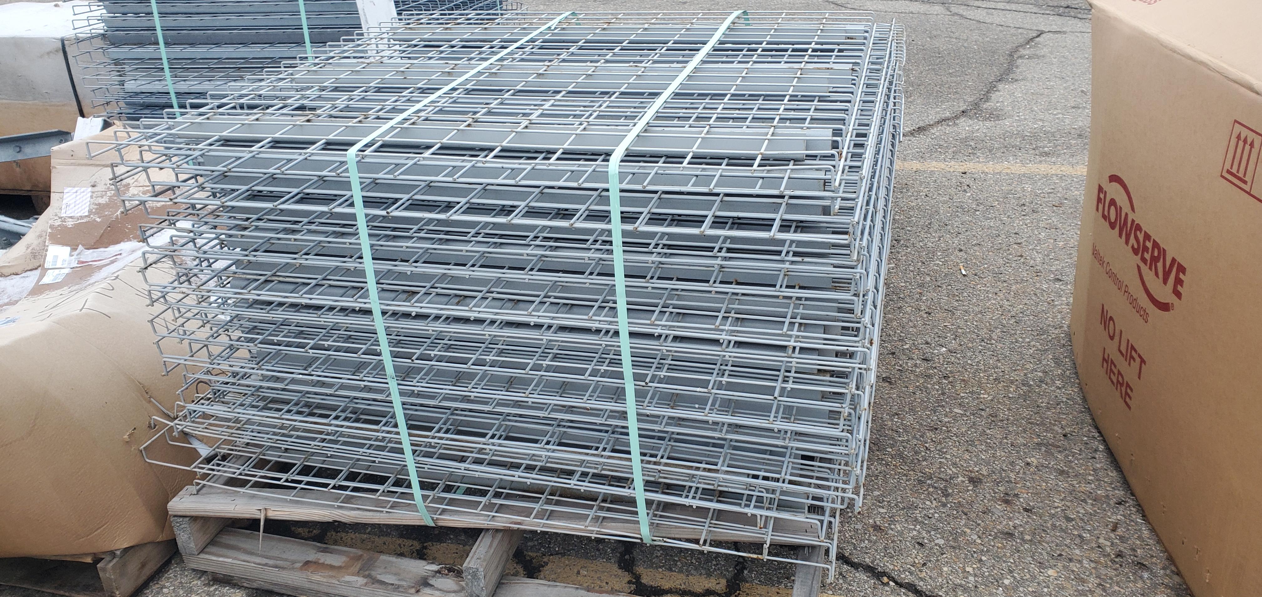 Lot of 28 Used Pallet Racking Grates. 56
