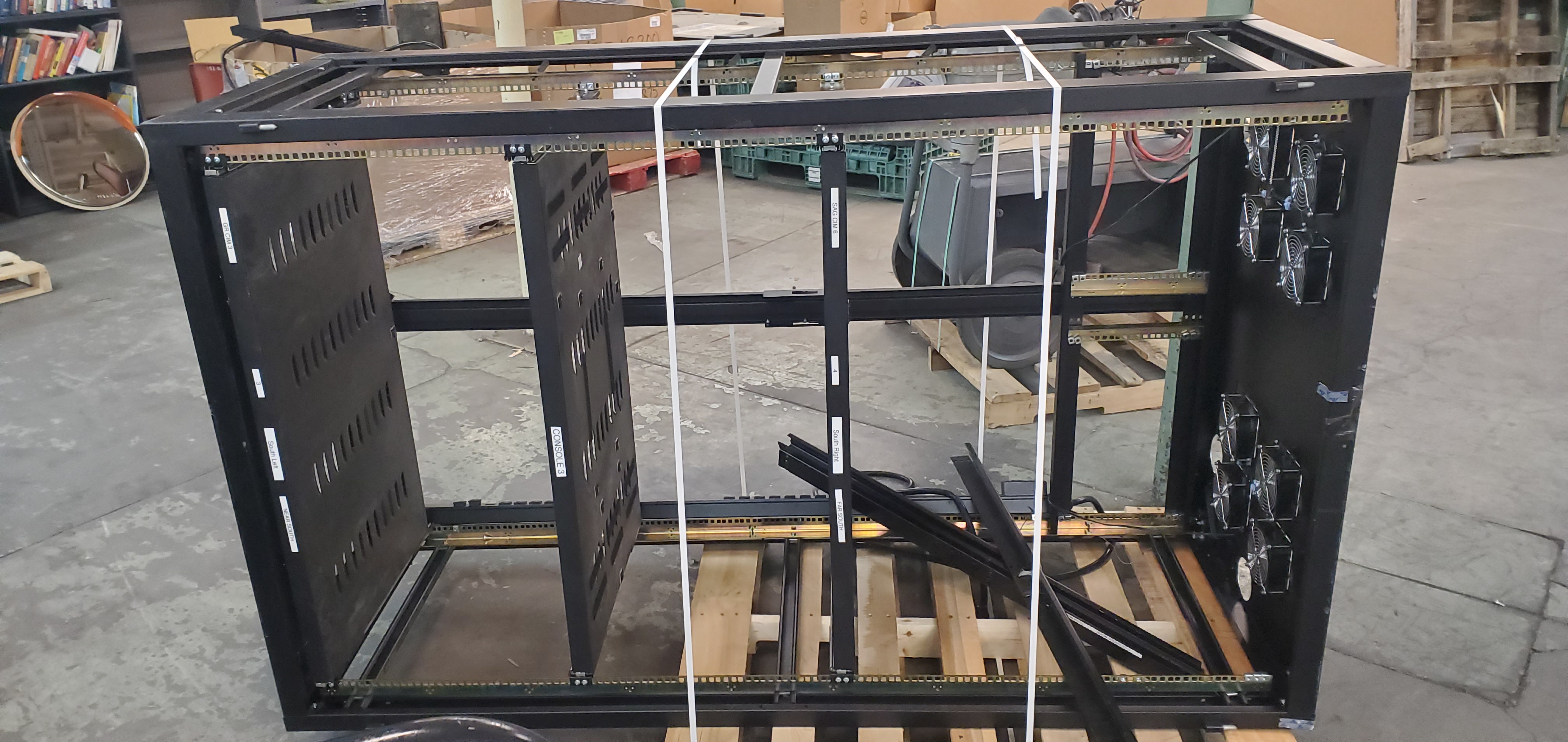 Lot of 2 used server racks for parts